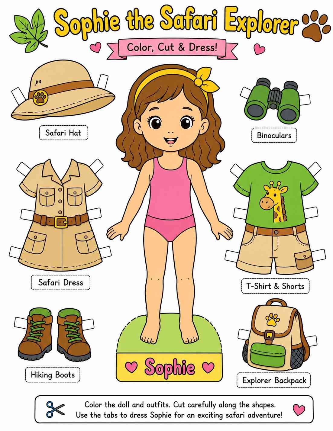 Sophie the Safari Explorer — Full Color